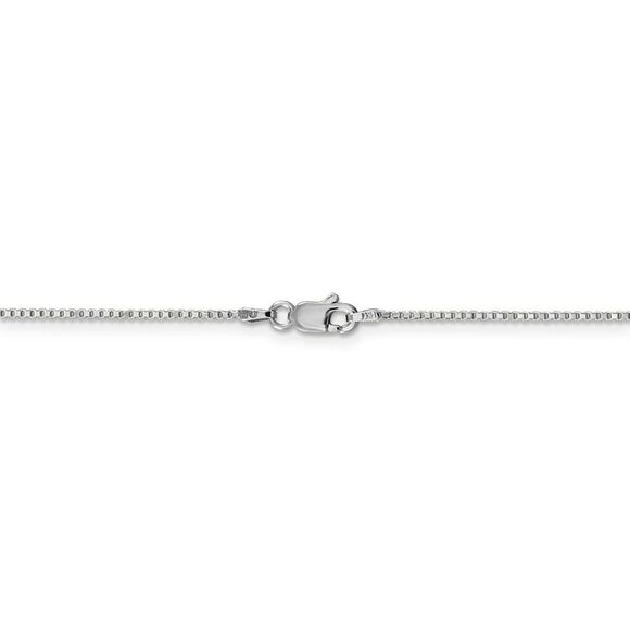 1mm, 14k White Gold, Box Chain Necklace, 20 Inch - Picture 4 of 8